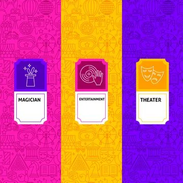 Entertainment Package Labels Stock Illustration