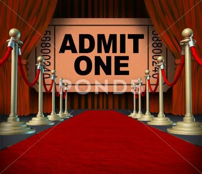 Entertainment on the red carpet Stock Illustration