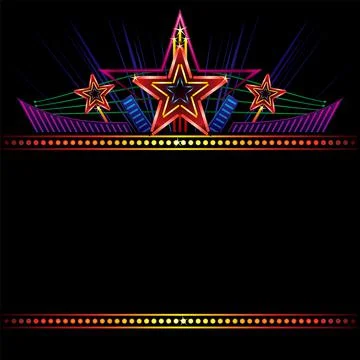 Entertainment sign with empty place Stock Illustration