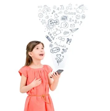 Entertainment with smartphone Stock Illustration