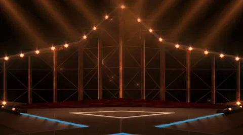 Entertainment TV Studio Set 12 - Virtual Green Screen Background Loop Stock Footage
