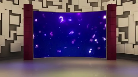 Entertainment TV Studio Set 25 - Virtual Green Screen Background Loop Stock Footage 51780858