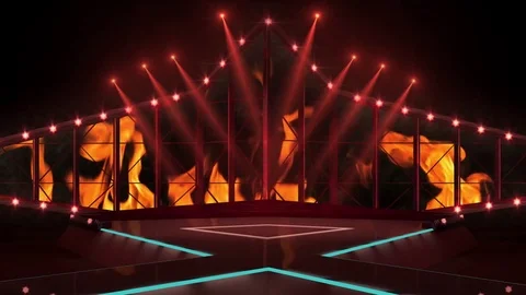 Entertainment TV Studio Set 51 - Virtual Green Screen Background Loop Vídeo Stock 74145100