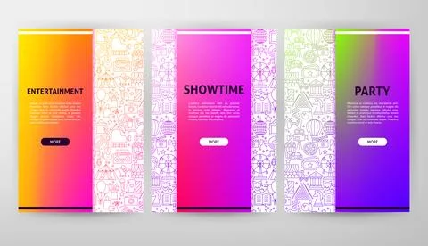 Entertainment Web Design Stock Illustration