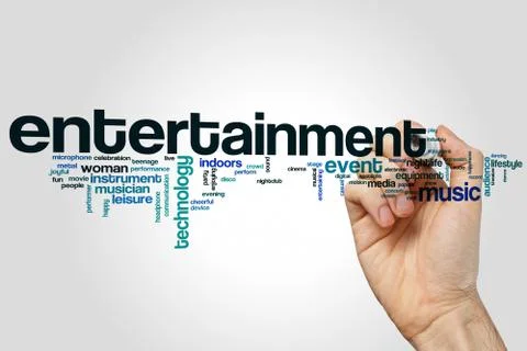 Entertainment word cloud 스톡 일러스트