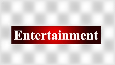 Entertainment wrote on red solid background lower third in high resolution. Stock Footage 156966284