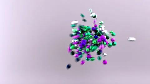 An Enthralling Dynamic Burst of Colorful Particles Animation that Captivates and Stock Footage 316225674