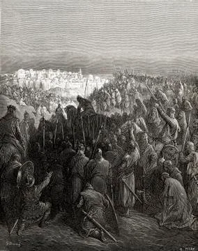Enthusiasm Of The Crusaders At The First View Of Jerusalem First Crusade 1099 Photos