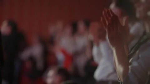 Enthusiastic Audience Clapping at Event Stock Footage 335458233