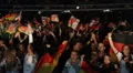 Enthusiastic German Football Team Happy Crowd Fans Cheering Enjoy Victory Sing HD Footage