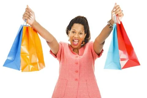 Enthusiastic Shopper Stock Photos