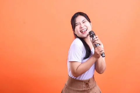 Enthusiastic Singer Performing Stock Photos
