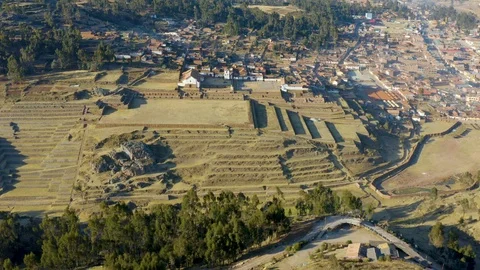 Entire archaeological complex of Chinchero.  Stock Footage 116082286