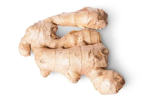 Entire ginger root top view Stock Photos