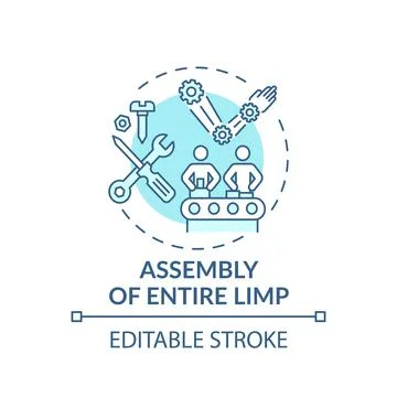 Entire limb assembly concept icon イラスト素材
