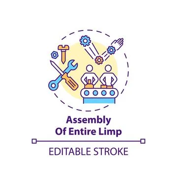 Entire limb assembly concept icon イラスト素材