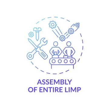 Entire limb assembly concept icon イラスト素材