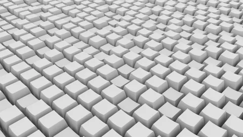 The entire screen space is filled with white keys typing themselves. Seamless Stock Footage 125351627