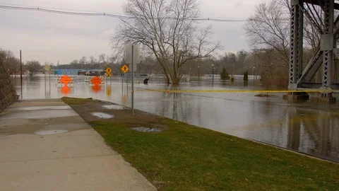 This entire town was flooded during a fl... | Stock Video | Pond5