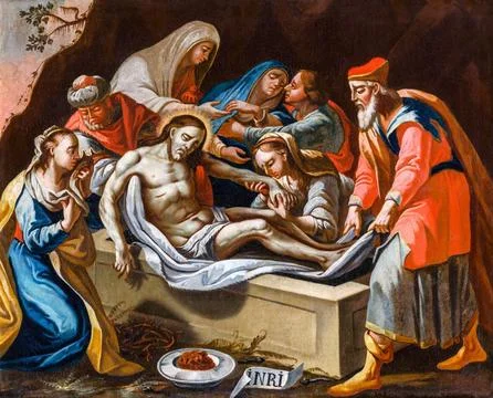 Entombment of christ.. Stock Illustration