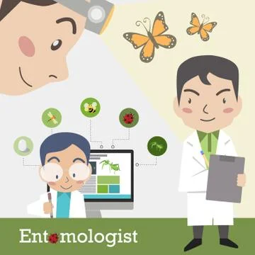 Entomologist occupation vector Illustrazione stock