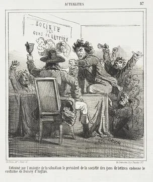 Entrain par l'analogie de la situation le prsident de la socit des gens de .. Stock-Illustration
