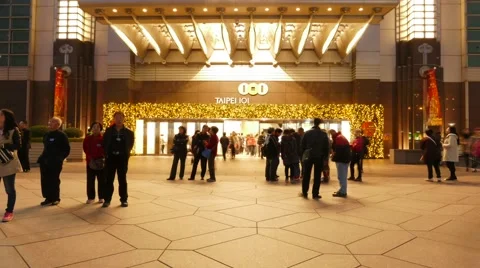 Entrance of 101 skyscraper 스톡 동영상 44749935