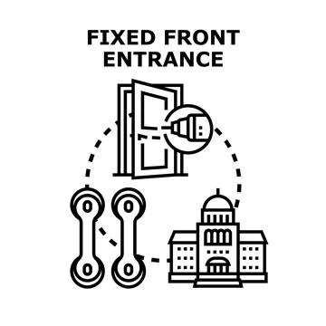 Entrance access control system providing physical security Stock Illustration
