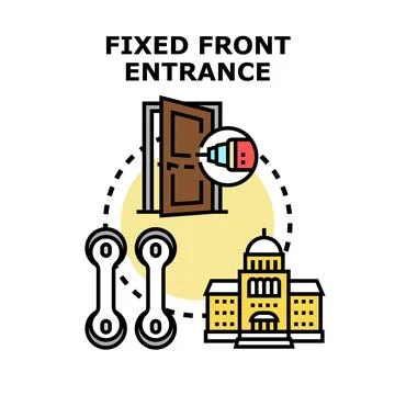 Entrance access control system providing physical security Stock Illustration