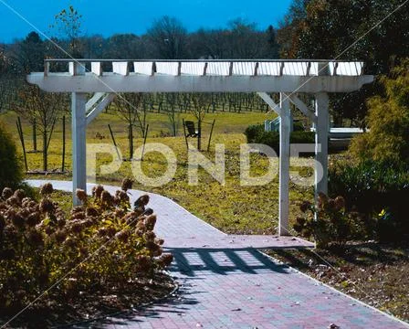 Entrance Arch to the Veritas Winery Stock Photos