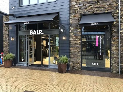 Entrance of BALR. outlet store Stock Photos