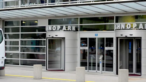 Entrance to Building Stock Footage 32189755