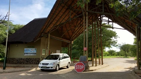 Entrance to Chobe, Botswana Stock Footage 103549964