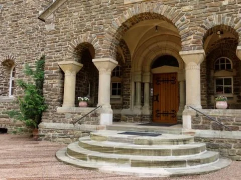 Entrance in Clervaux Abbey Stock Photos