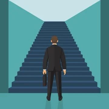 Entrance concept. Creative ideea. Startup. Look into future. Stock Illustration