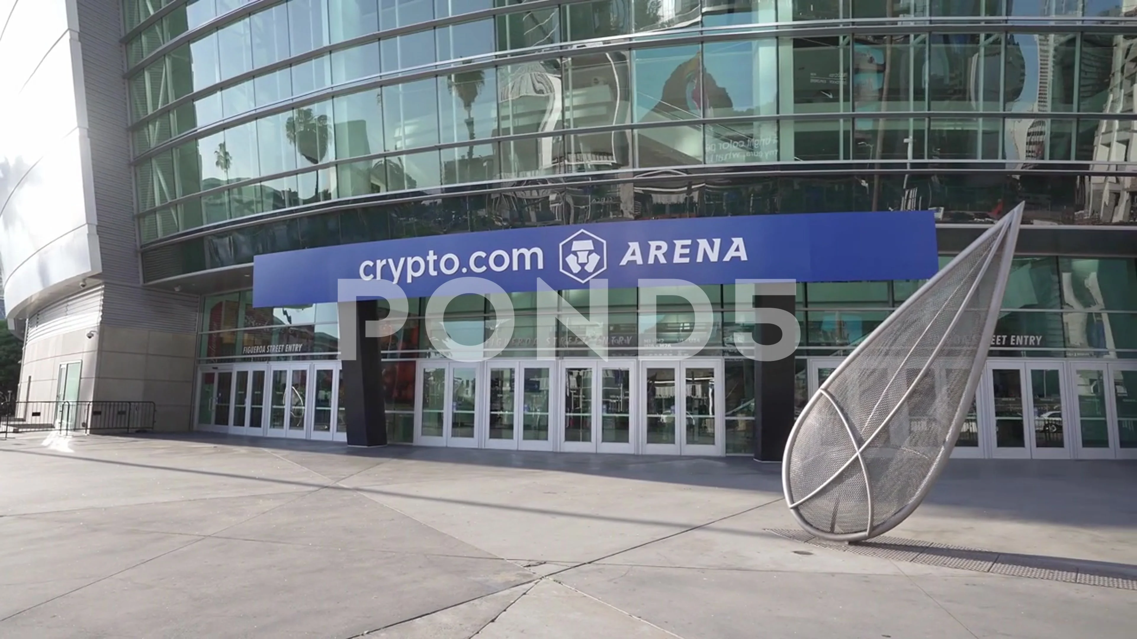 Entrance to Crypto.com Arena in downtown Los Angeles, concert hall, stadium  LA