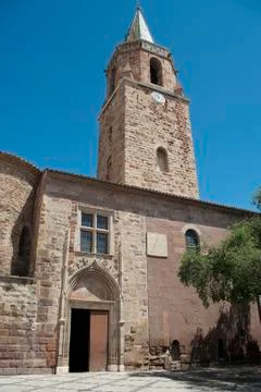 Entrance of frejus cathedral Stock Photos