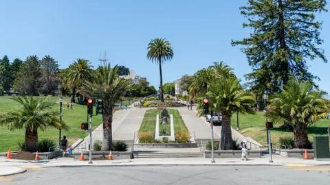 Entrance gate to Mission Dolores Park in San Francisco, California, United St Stock Photos