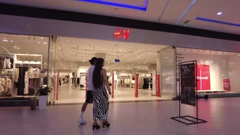 Entrance to the H&amp;M store. Stock Footage 279748407