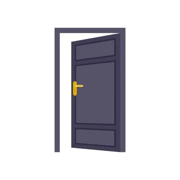 Entrance icon flat isolated vector Illustrazione stock