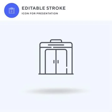 Entrance icon vector, filled flat sign, solid pictogram isolated on white, logo Illustrazione stock