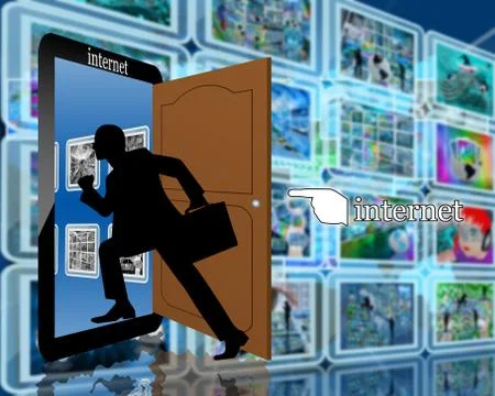 Entrance to the internet Stock Illustration