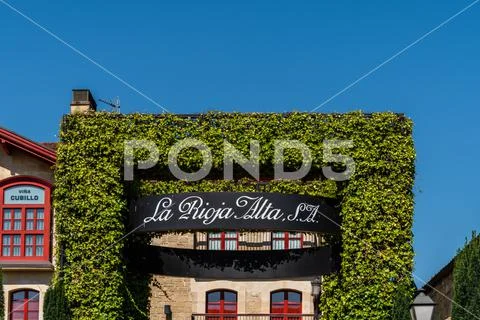 Entrance to La Rioja Alta Winery in Haro Stock Photos