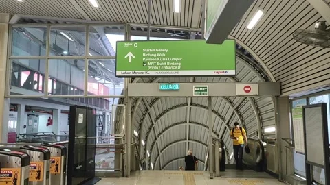 Entrance of mrt Stock Footage 323775748
