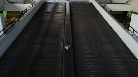 Entrance to Multi-Level Underground Parking Structure Stock Footage 309841008