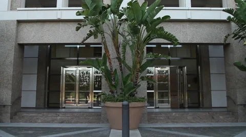 Entrance to an Office Building 스톡 동영상 40010797
