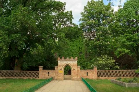 Entrance to the park Stockfoto's