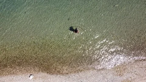 Entrance to the Sea Stock Footage 247080274
