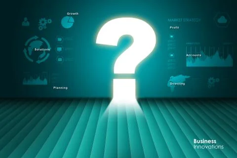 Entrance in the shape of question mark Stock Illustration