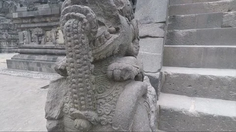Entrance to Shiva Temple, Prambanan, Java, Indonesia Stock Footage 156693248